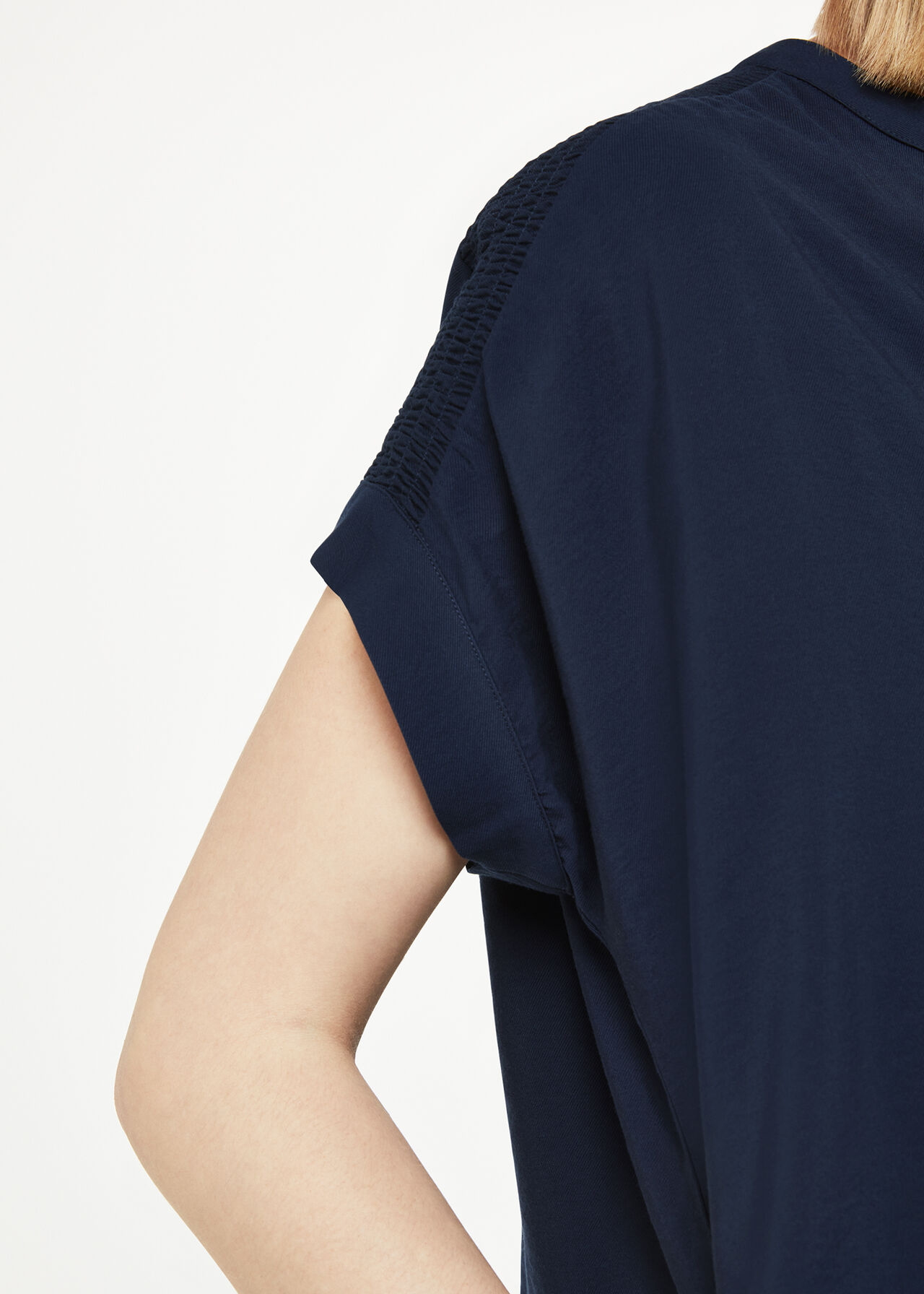 Gathered Shoulder Mina Dress