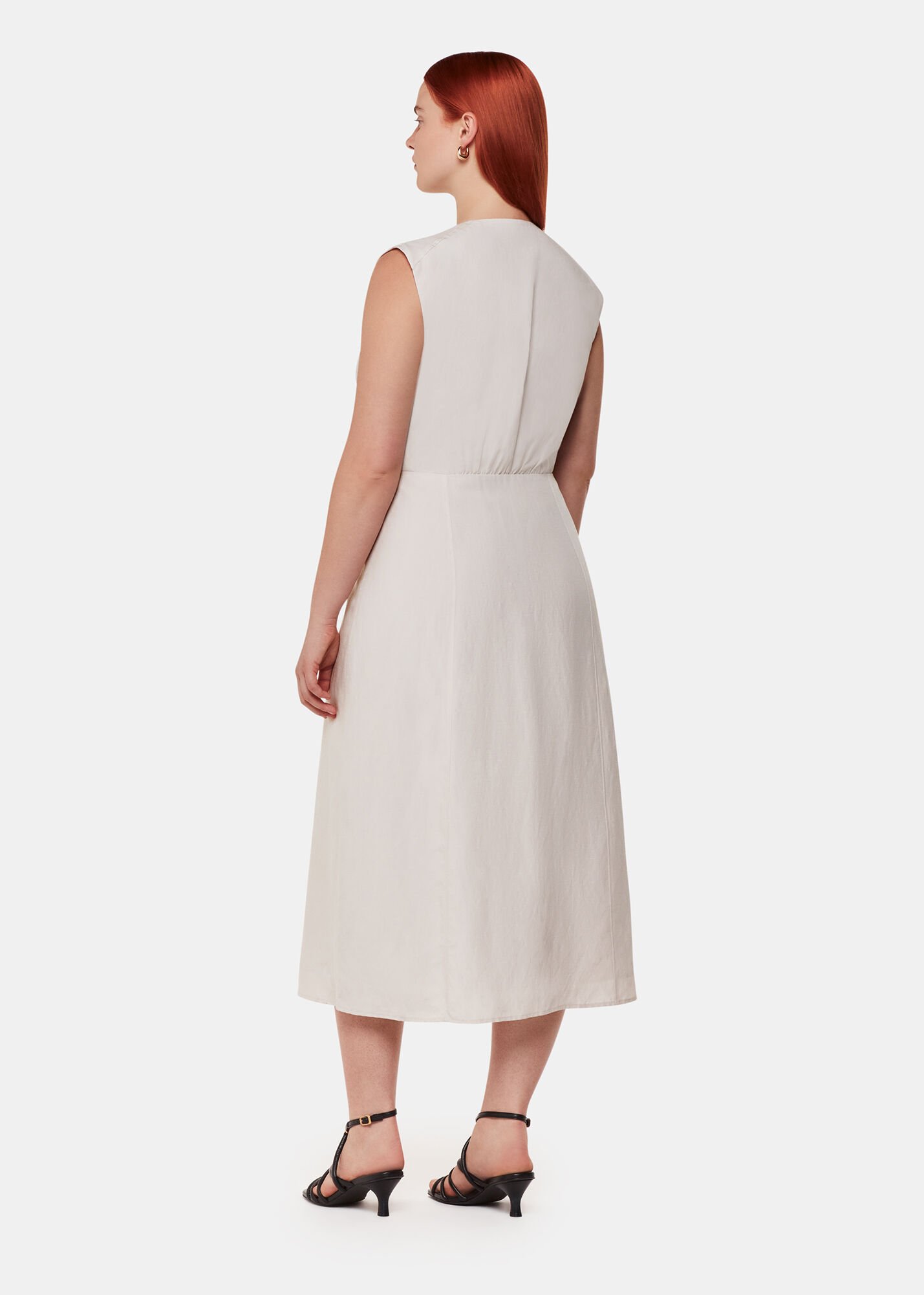 Whistles white linen dress top