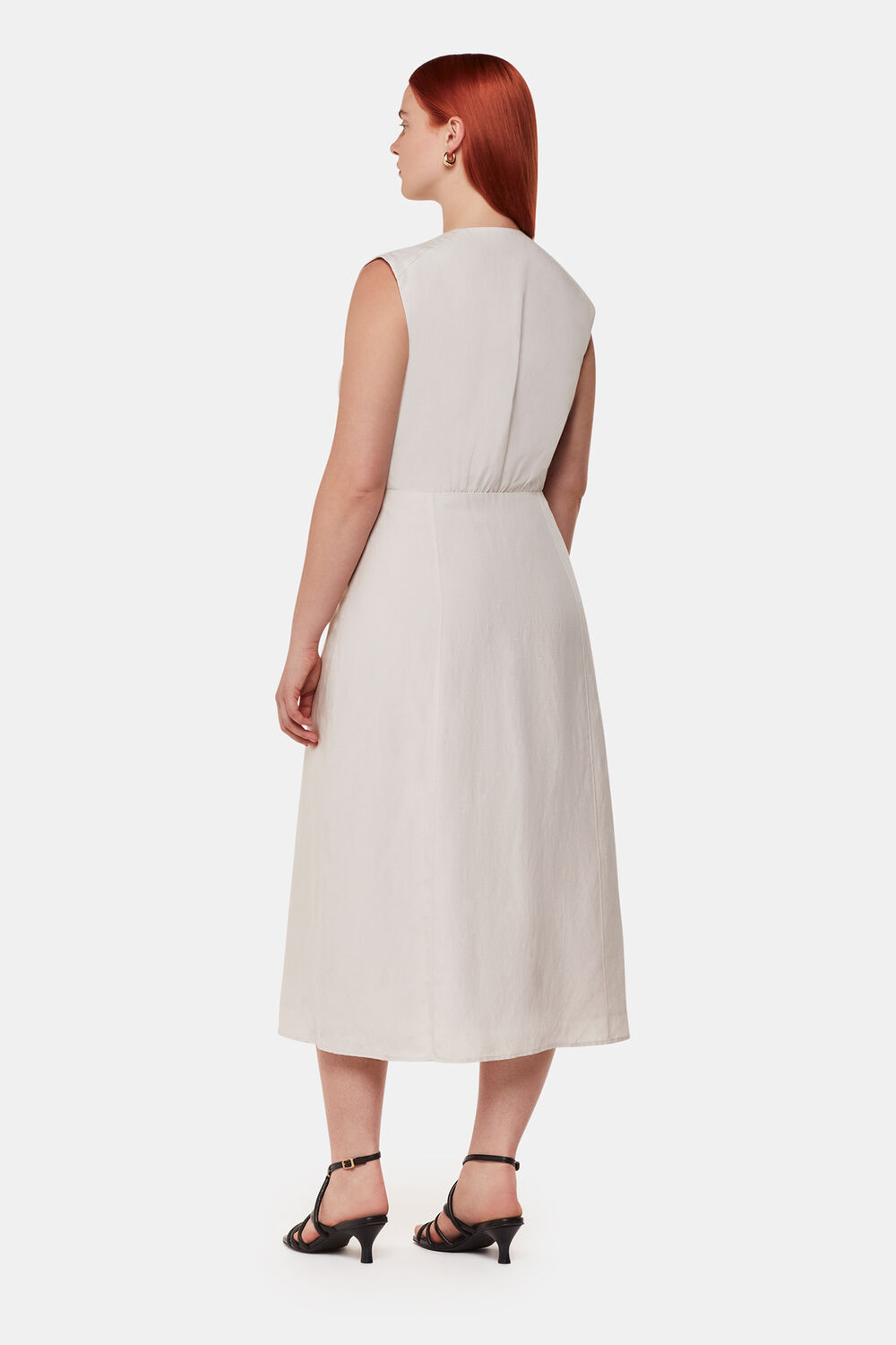 Abbie Linen Blend Midi Dress