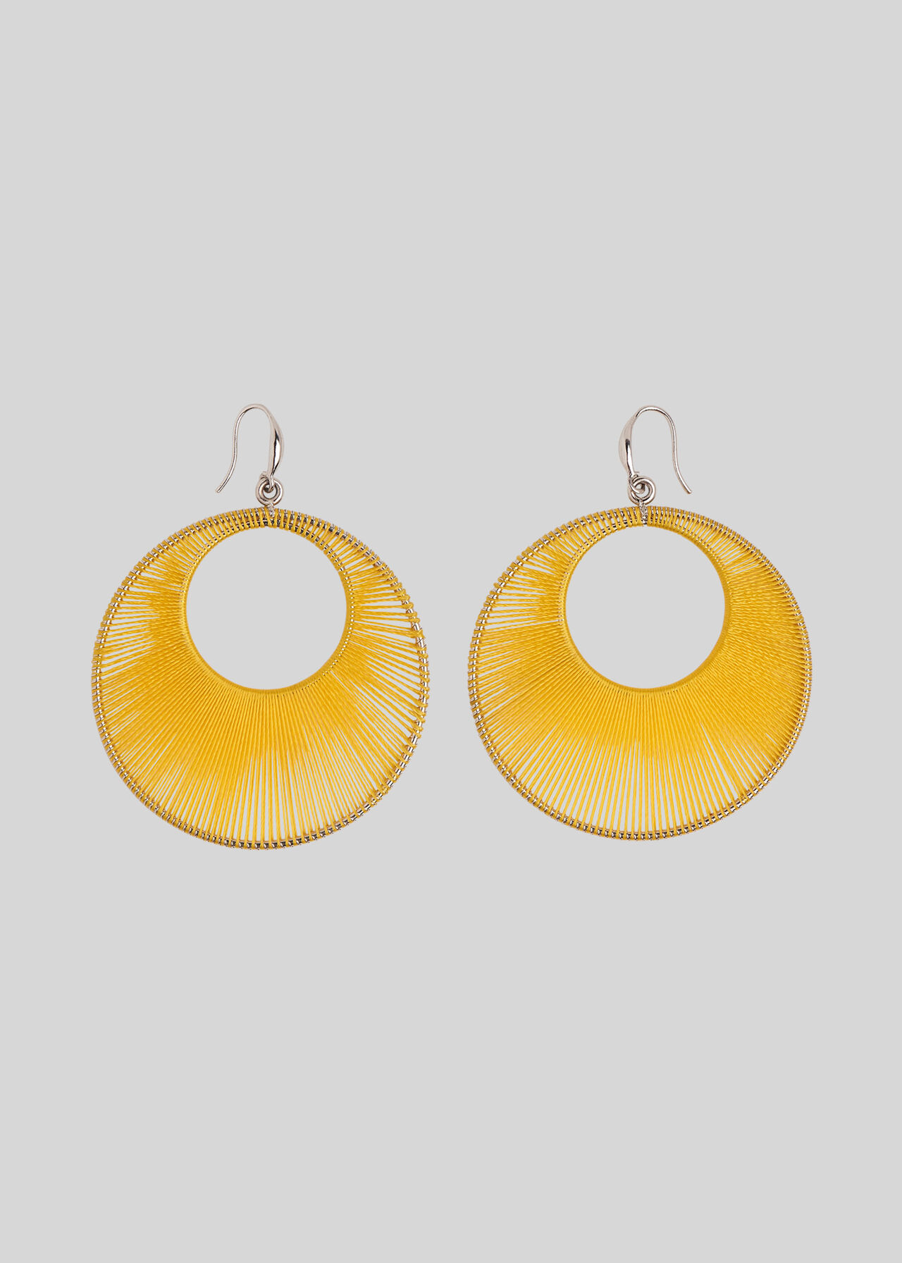 Stitched Circle Earring Yellow