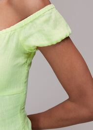 Off Shoulder Tie Front Top