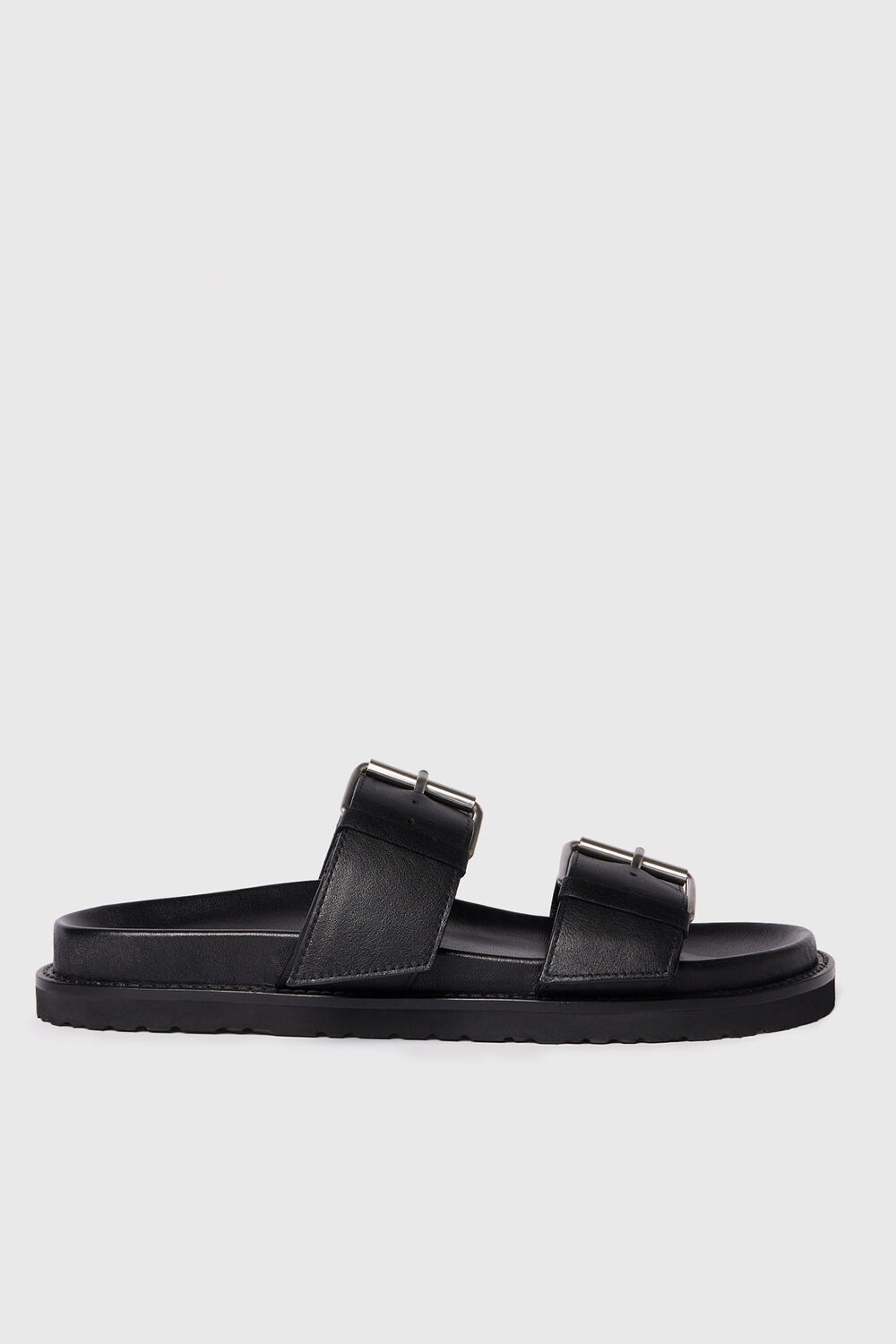 Black Double Buckle Slide