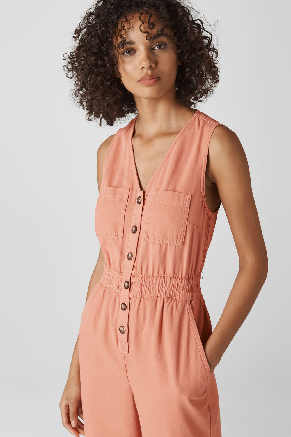 Ria Denim Jumpsuit Dusty Pink