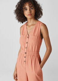 Ria Denim Jumpsuit Dusty Pink