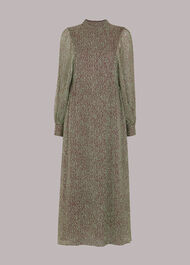 Maze Print Midi Dress
