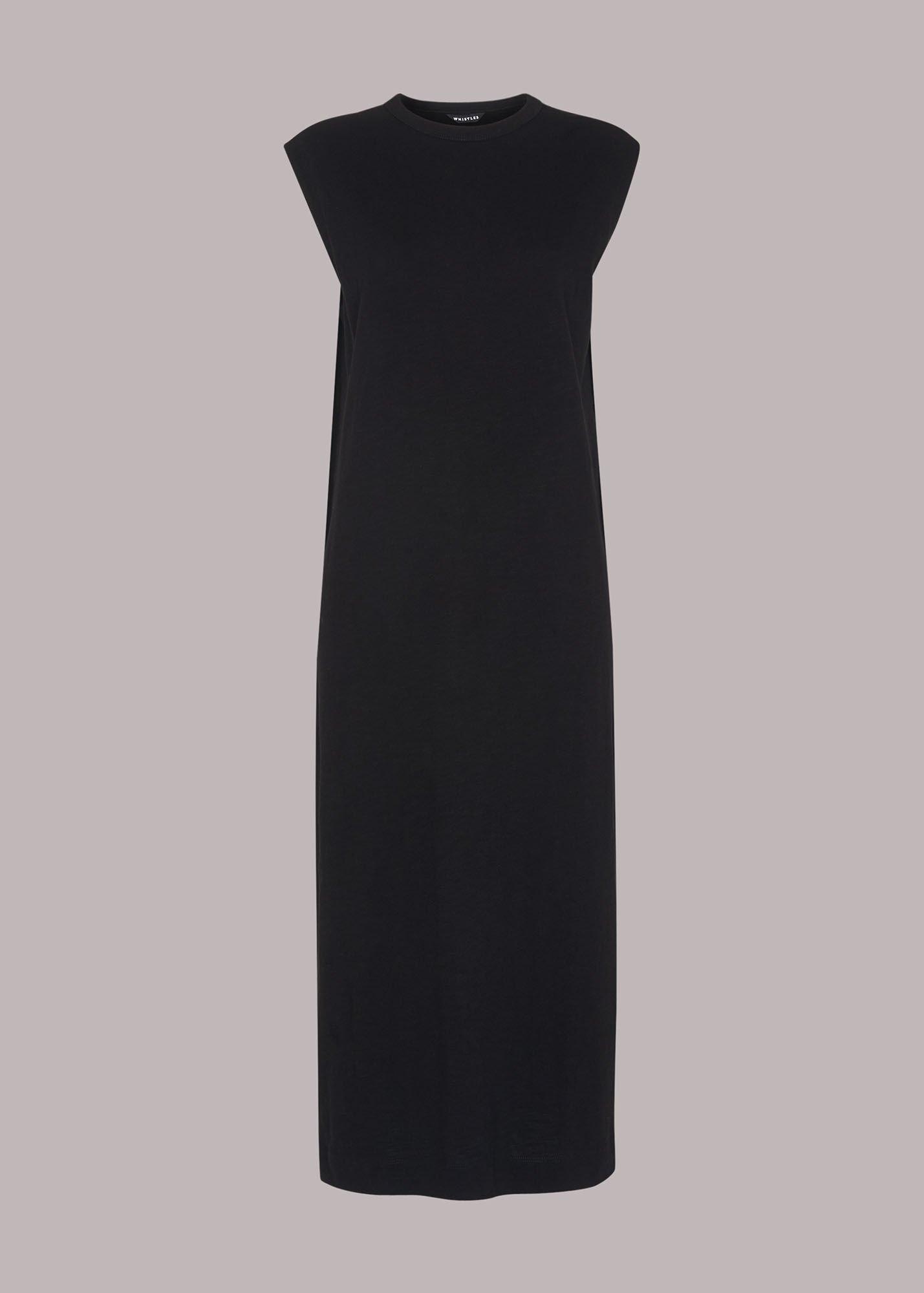Black Easy Minimal Midi Dress | WHISTLES