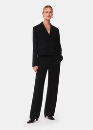 Tailored Short Crepe Blazer