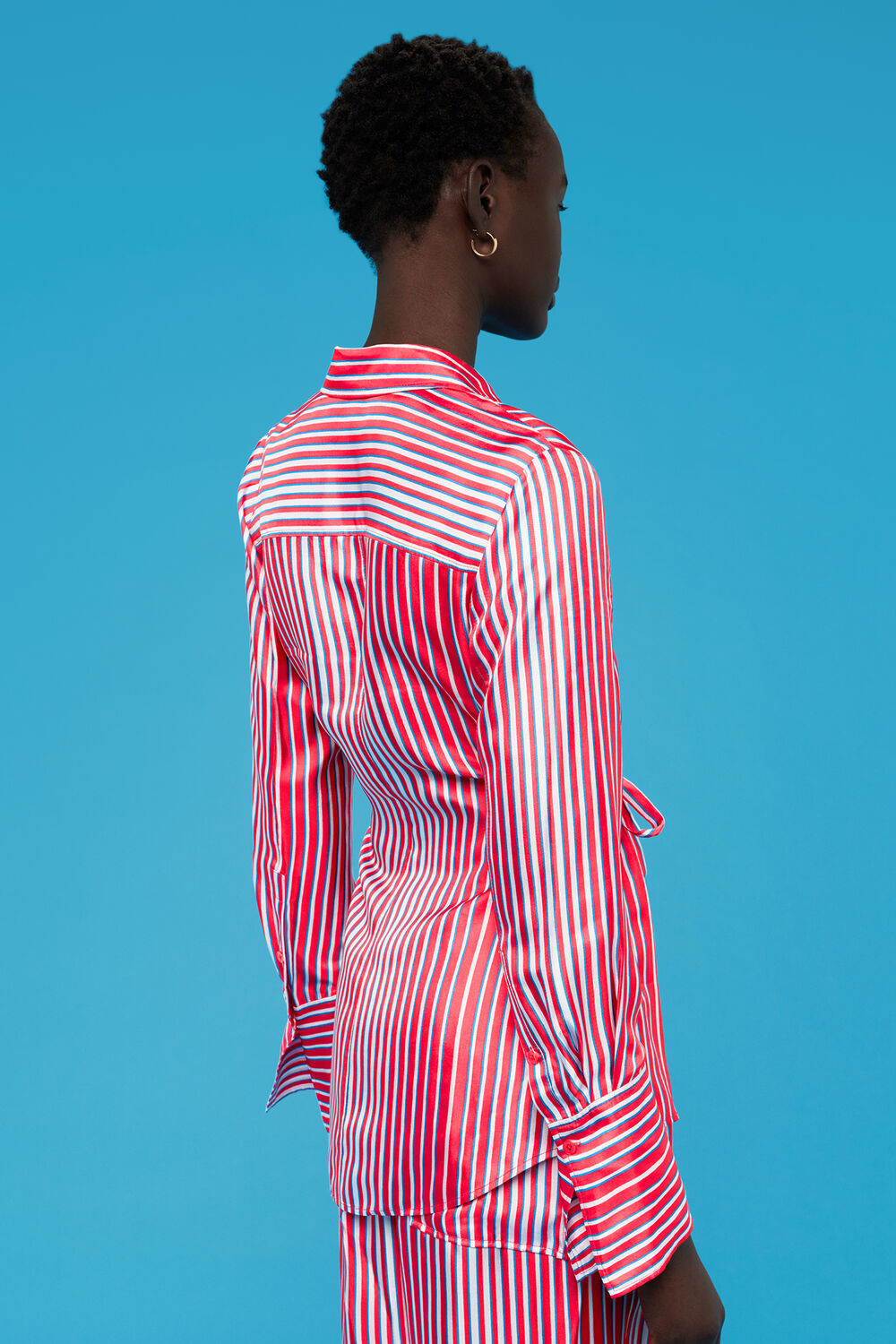 Tangle Stripe Silk Mix Shirt
