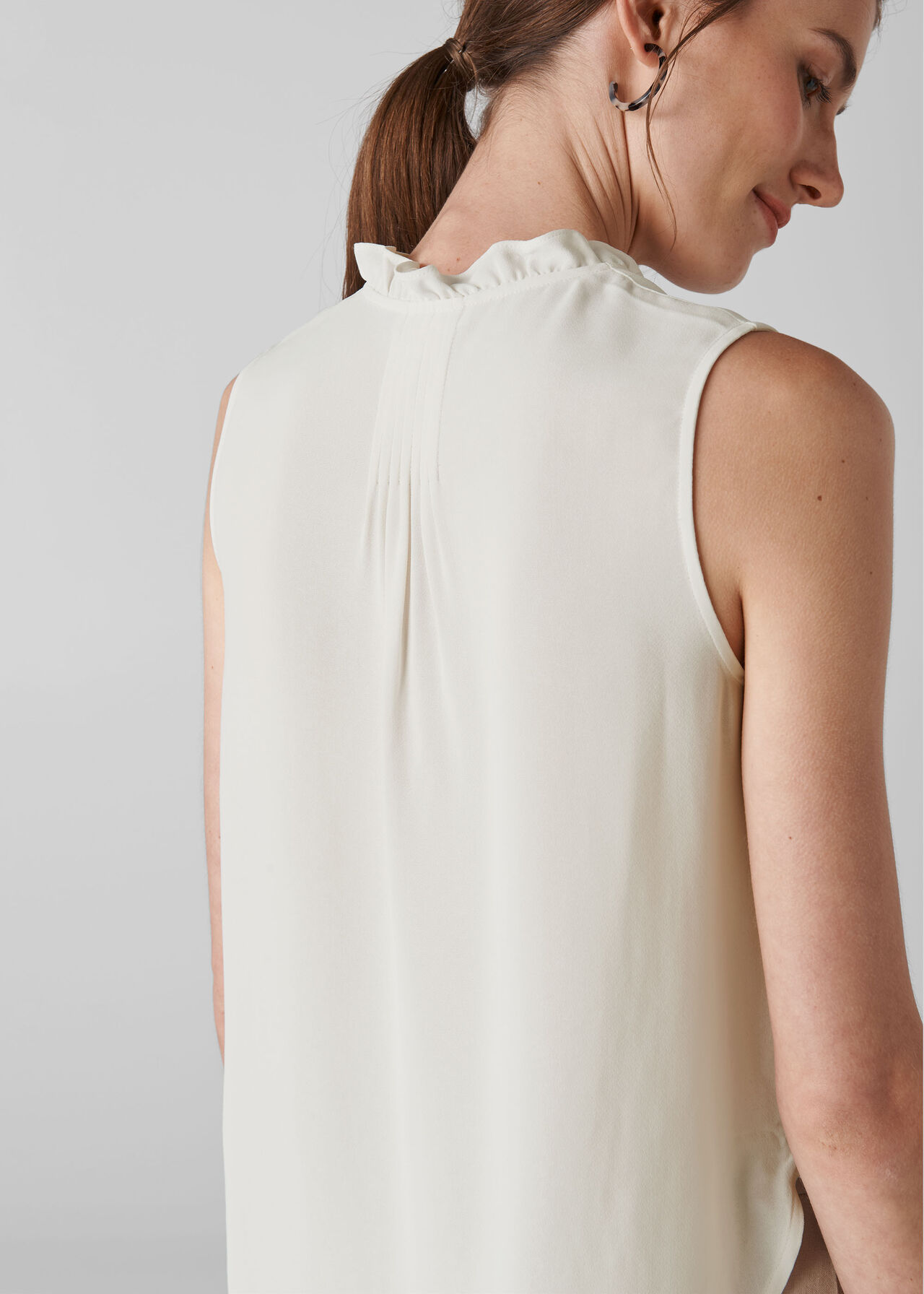 Maddie Frill Top Ivory