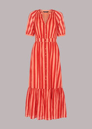 Tori Stripe Cotton Voile Dress