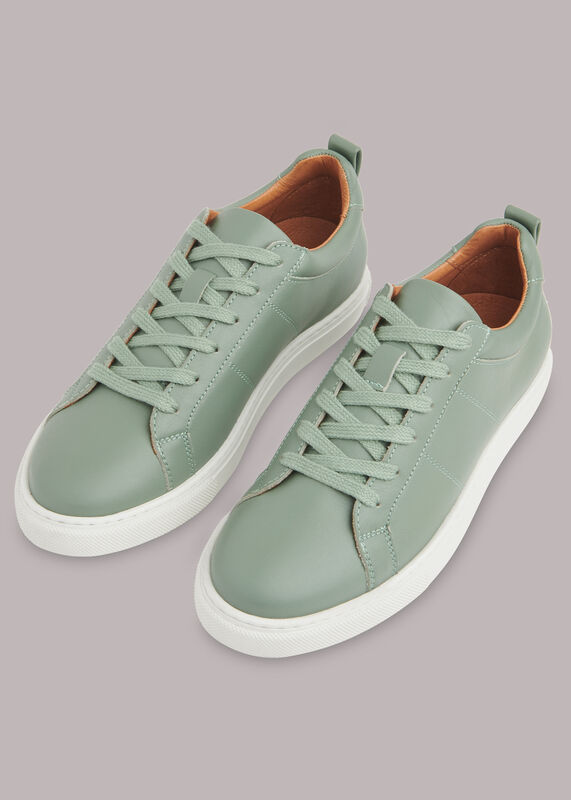 Pale Green Koki Lace Up Trainer