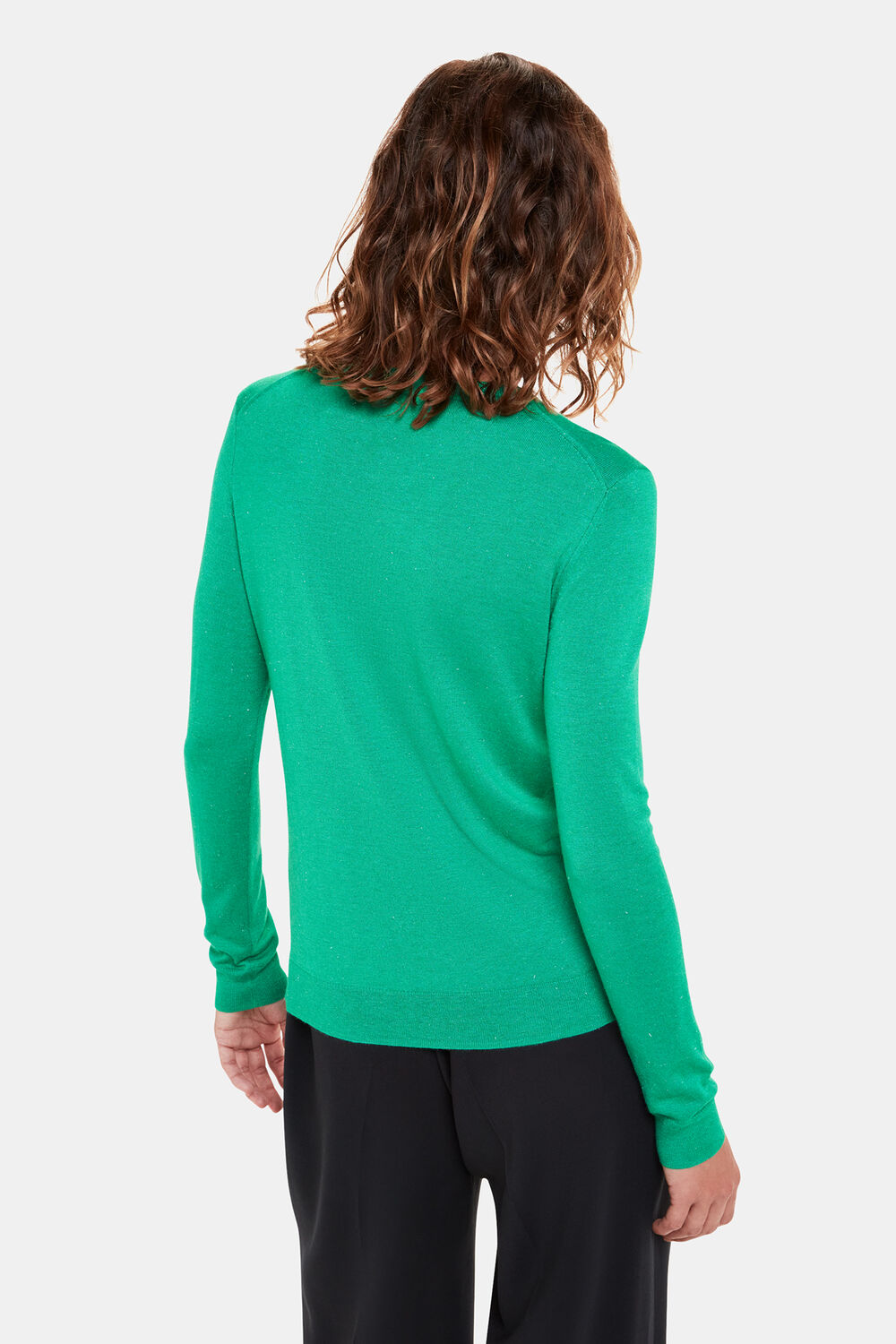 Green Annie Sparkle Crew Neck Sweater