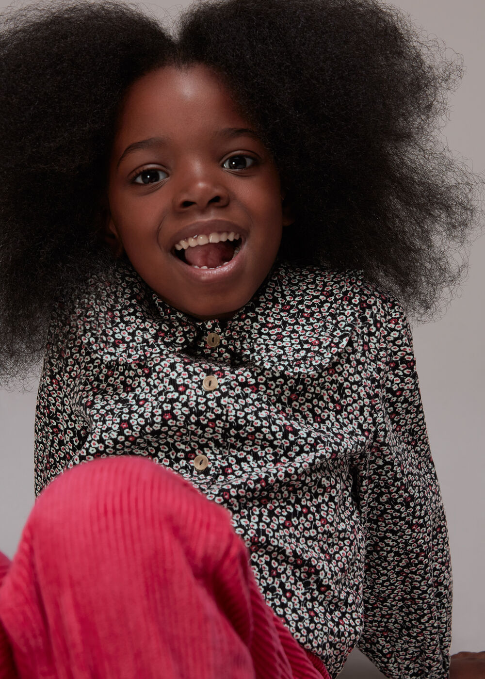 Multicolour Micro Bud Babycord Collar Top | WHISTLES | Whistles US