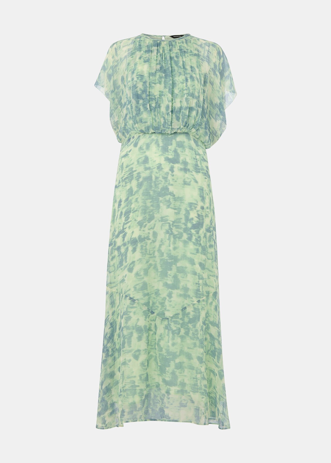 Dashed Brush Marks Midi Dress