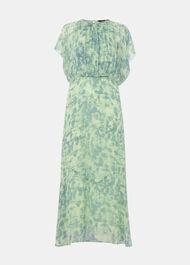 Dashed Brush Marks Midi Dress