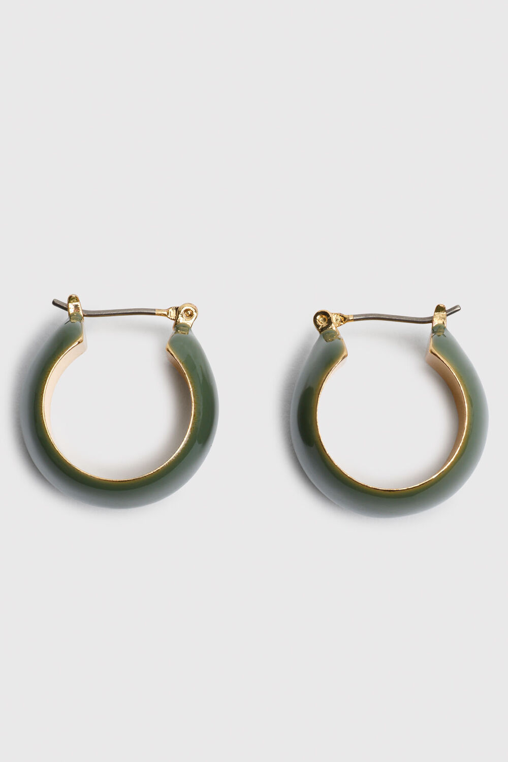 Khaki Enamel Wide Hoop
