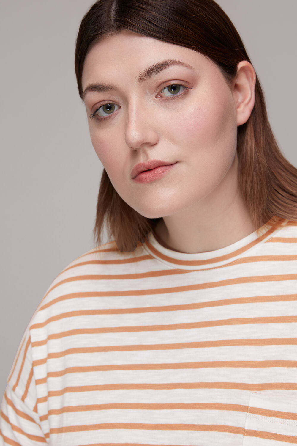 Stripe Cotton Pocket Top