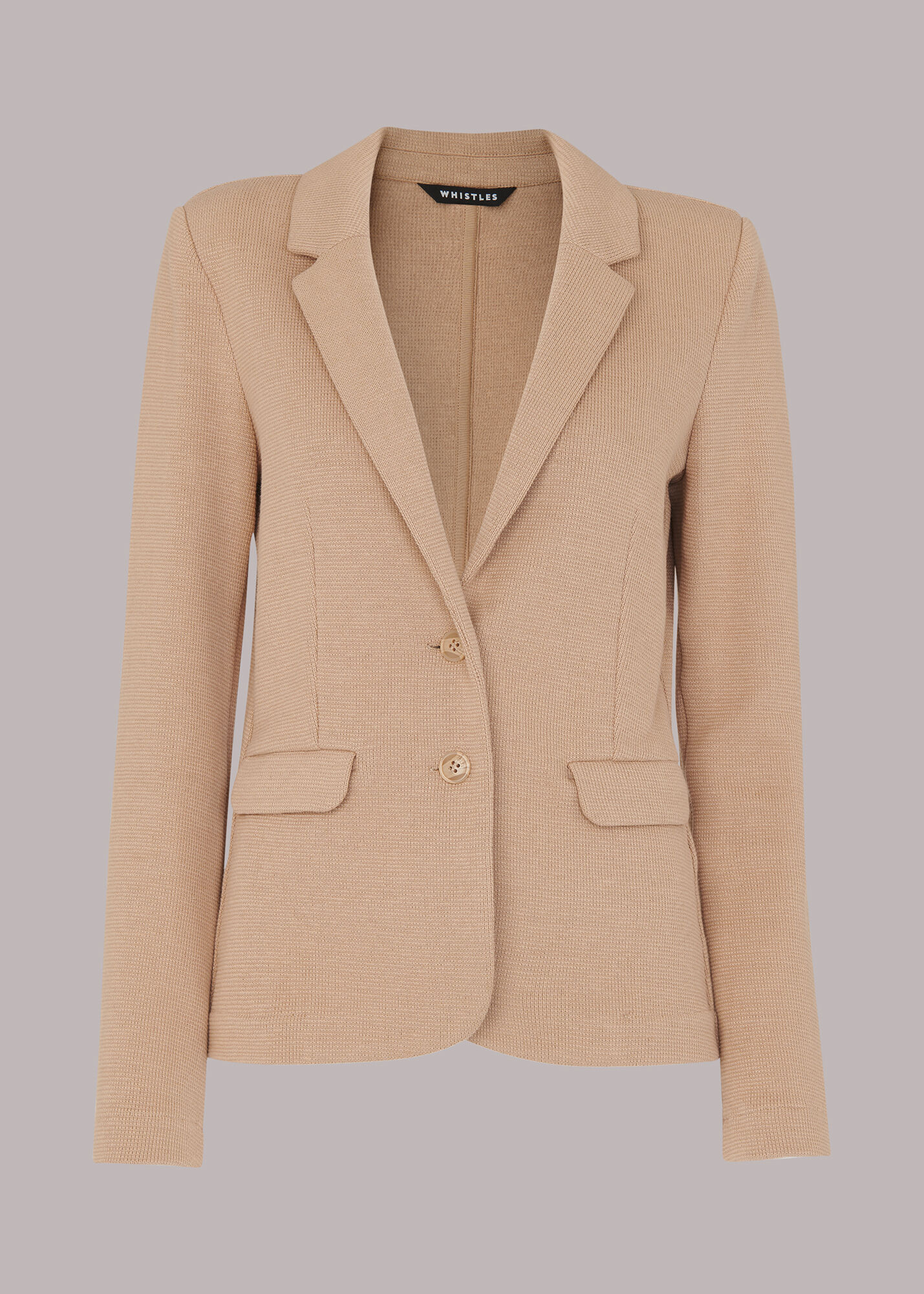 Camel Slim Jersey Jacket WHISTLES Whistles UK