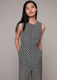 Triangle Checkerboard Jumpsuit