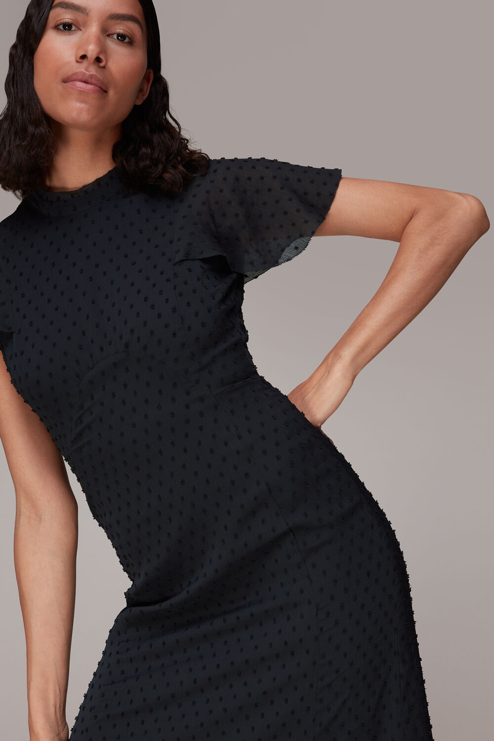 Elouise Textured Dobby Dress