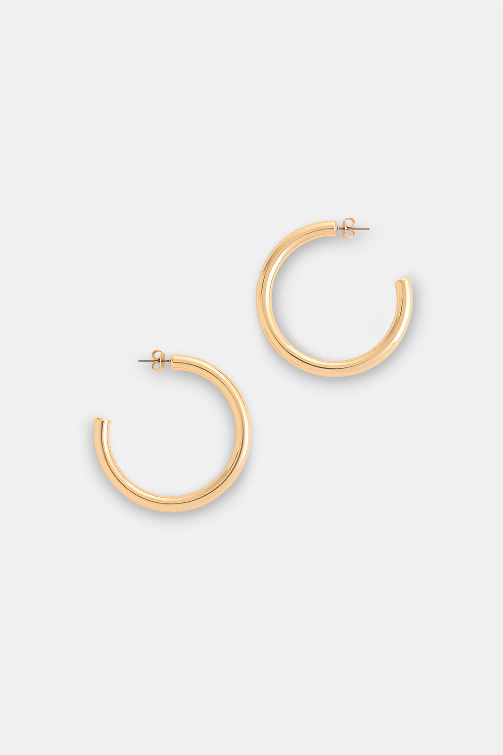 Gold Tubular Large Hoop