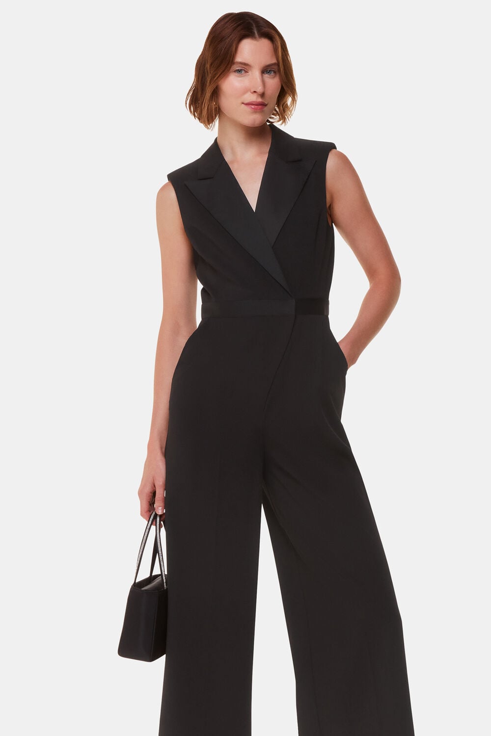 Black Edie Tuxedo Jumpsuit