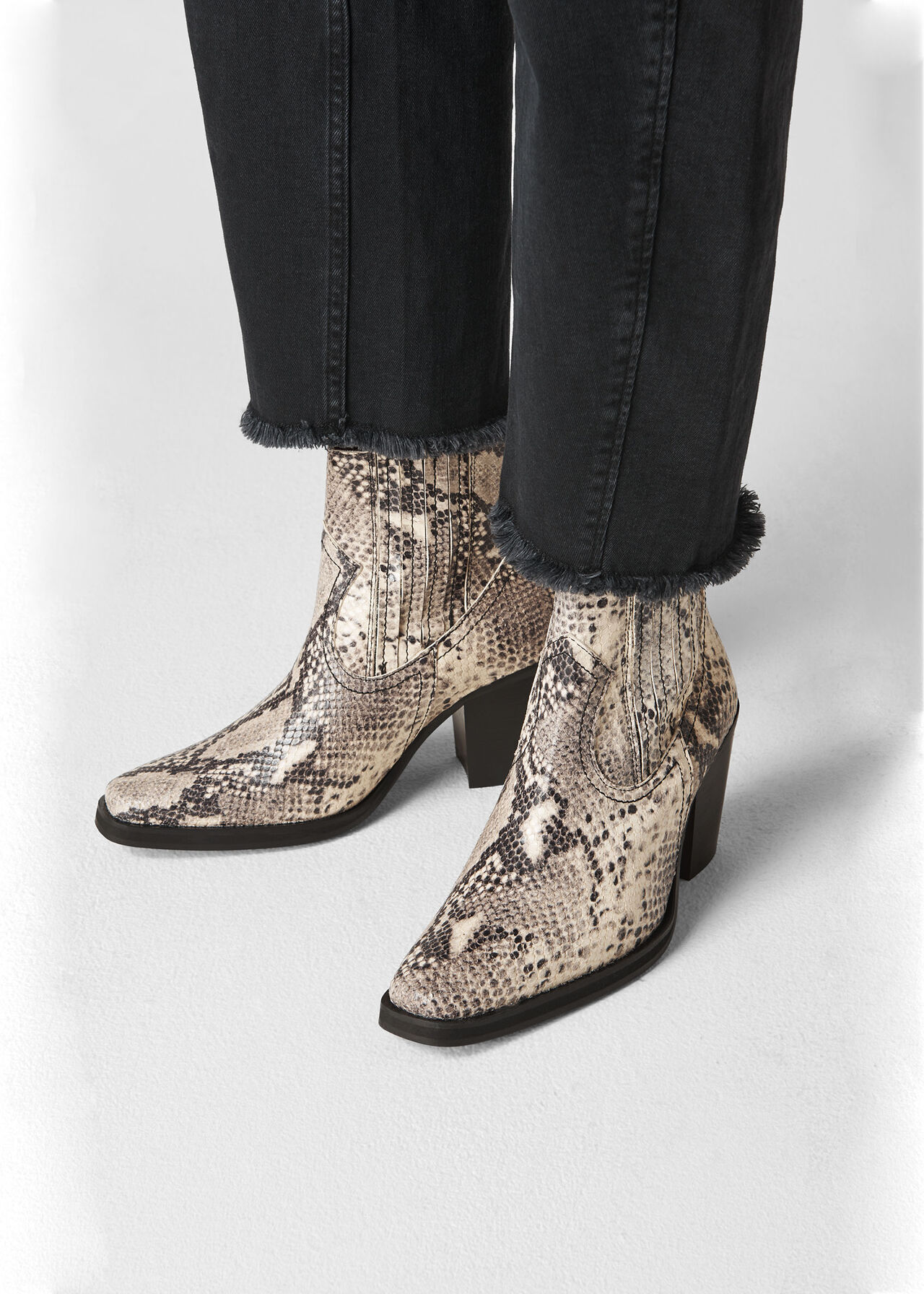 Allington Snake Western Boot Black/Multi