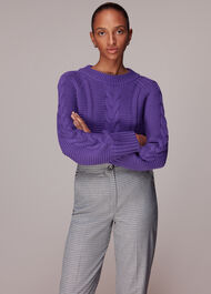 Lila Check Trouser