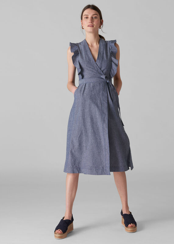 Misha Chambray Wrap Dress