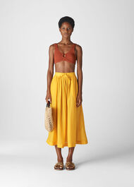 Voile Beach Full Skirt Yellow