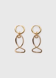 Fish Outline Hoop Earring