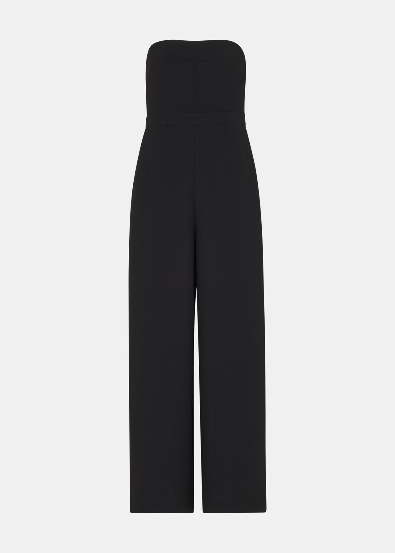 Black Brianna Bandeau Jumpsuit | WHISTLES