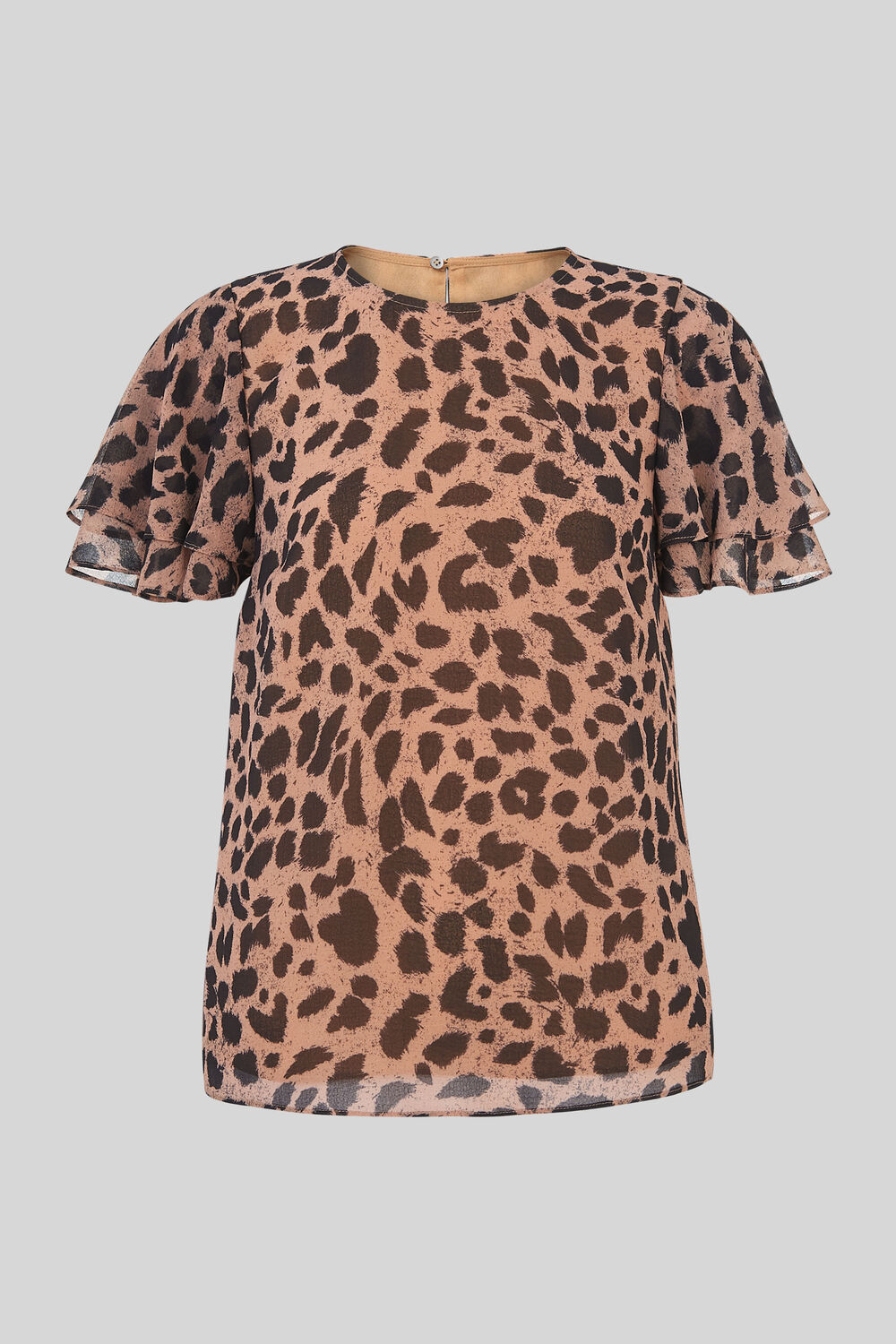 Brushed Cheetah Shell Top Leopard Print