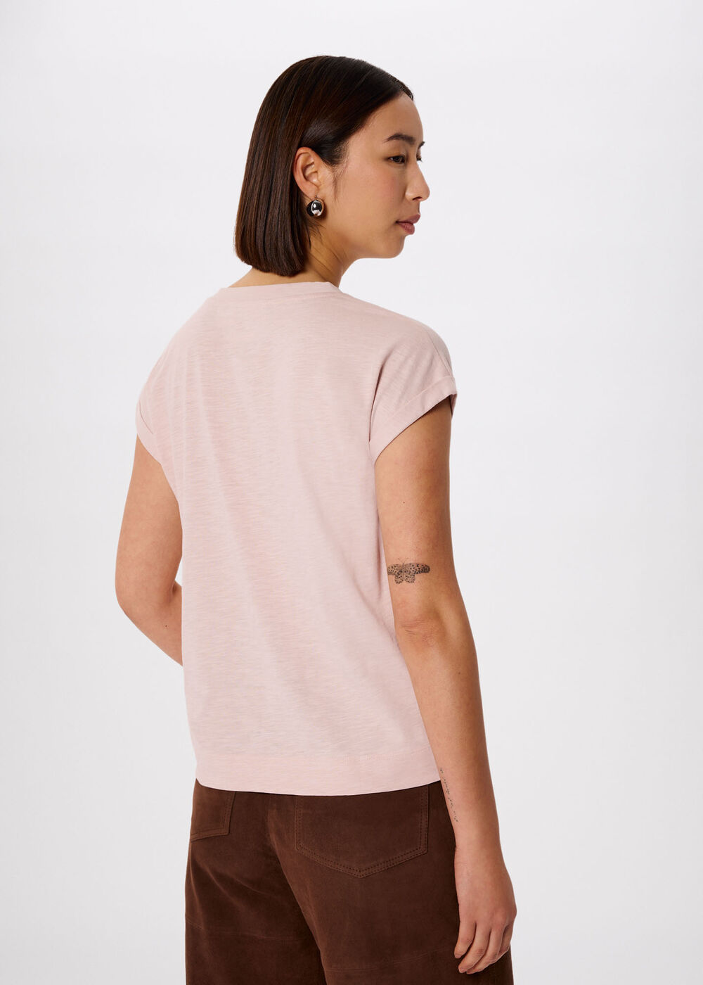 Willa V-Neck Cap Sleeve Tee