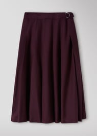 Petite Wool Blend Pleated Kilt Skirt