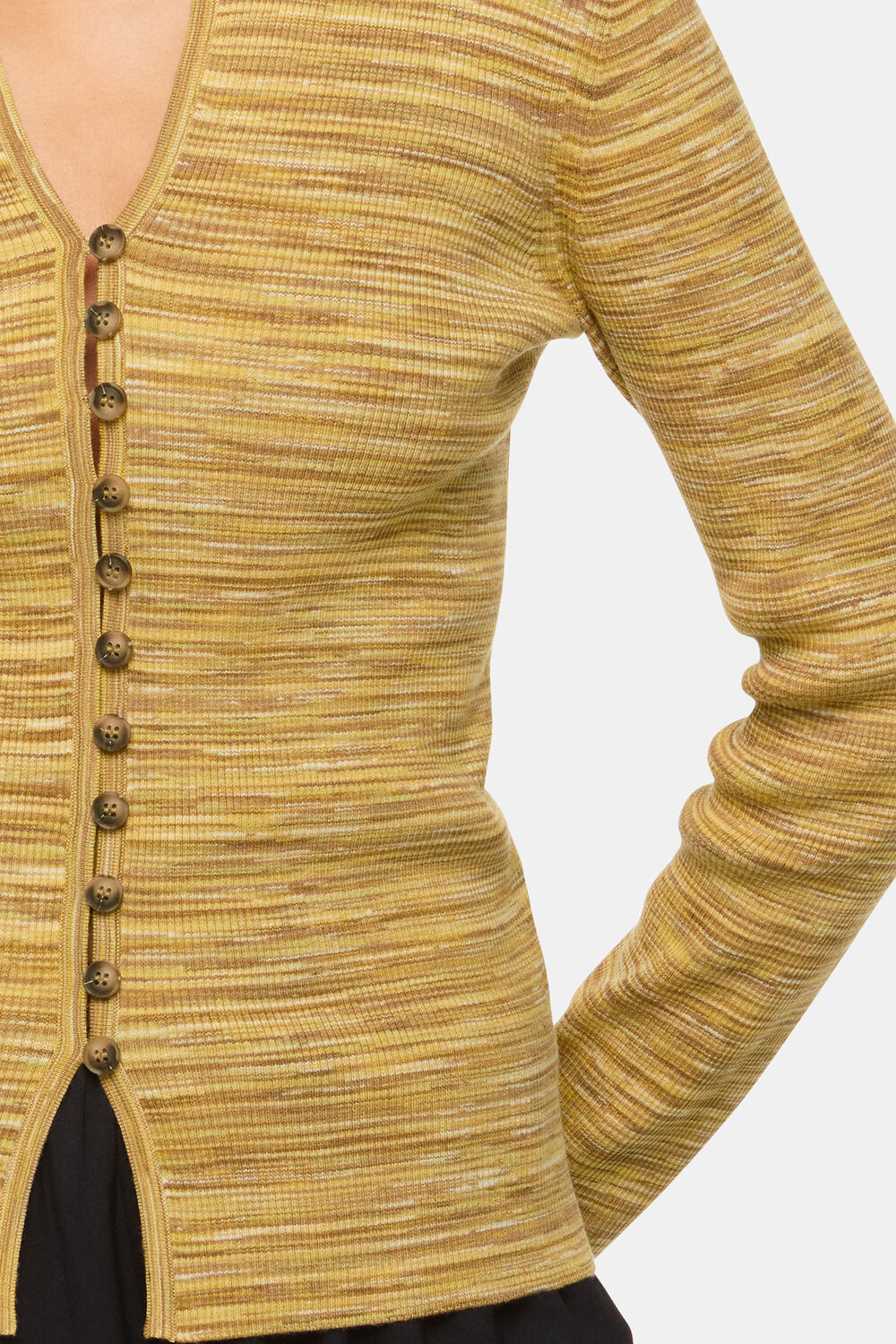 Spacedye Button Front Cardigan