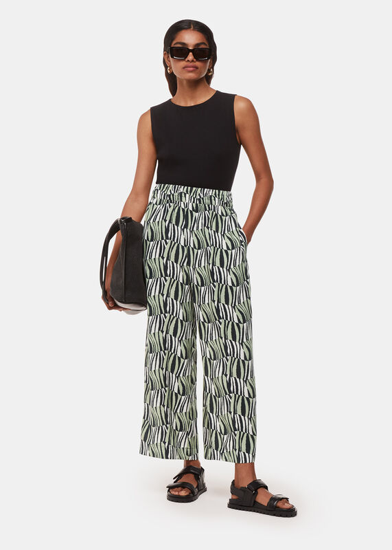 Multicolour Petite Checkerboard Tiger Trouser