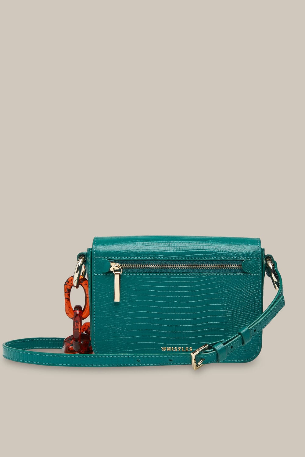 Odie Resin Chain Lizard Bag Teal