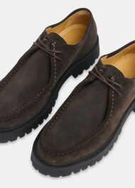 Suede Chunky Lace Up Shoe