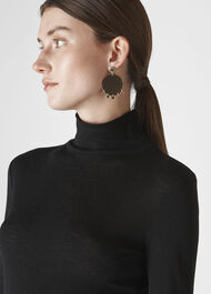 Merino Essential Polo Black