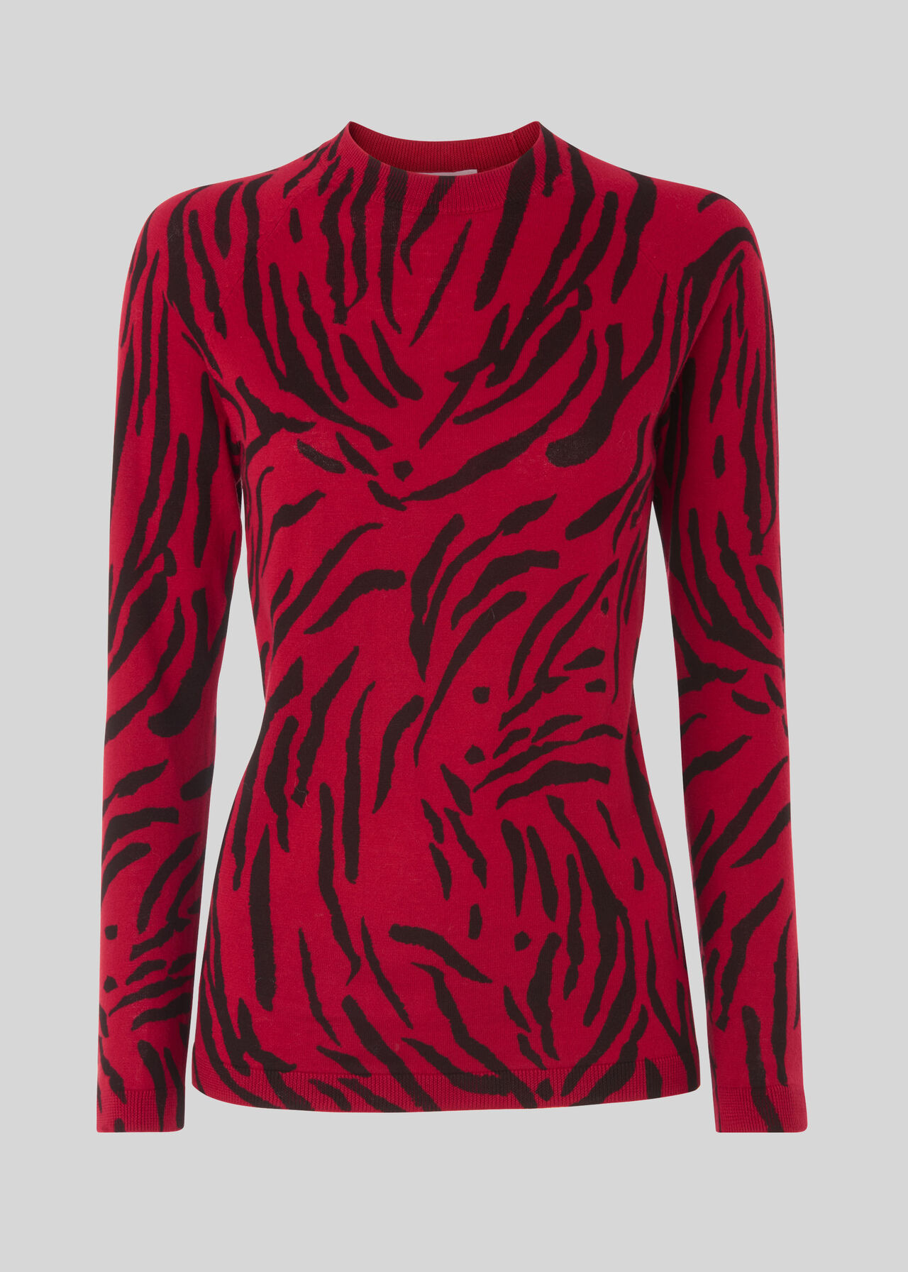 Animal Printed Knit Red