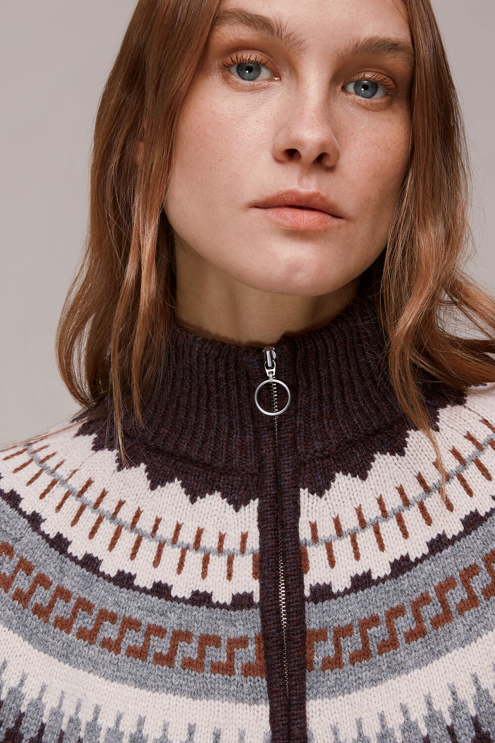 Fairisle Zip Sweater