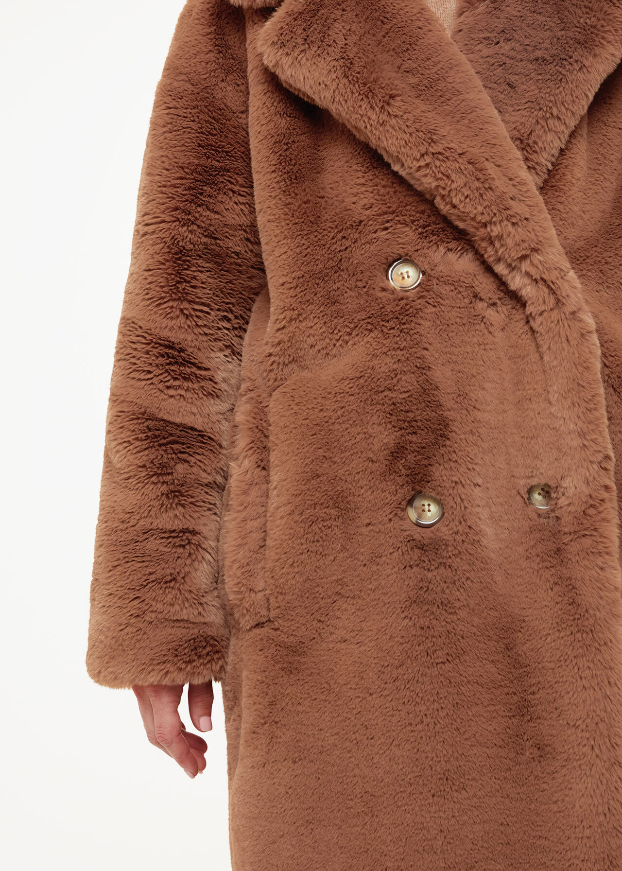 Petite Teddy Faux Fur Coat