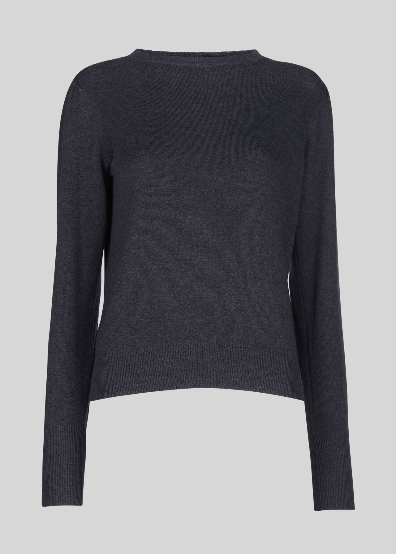 Puff Sleeve Knit Grey