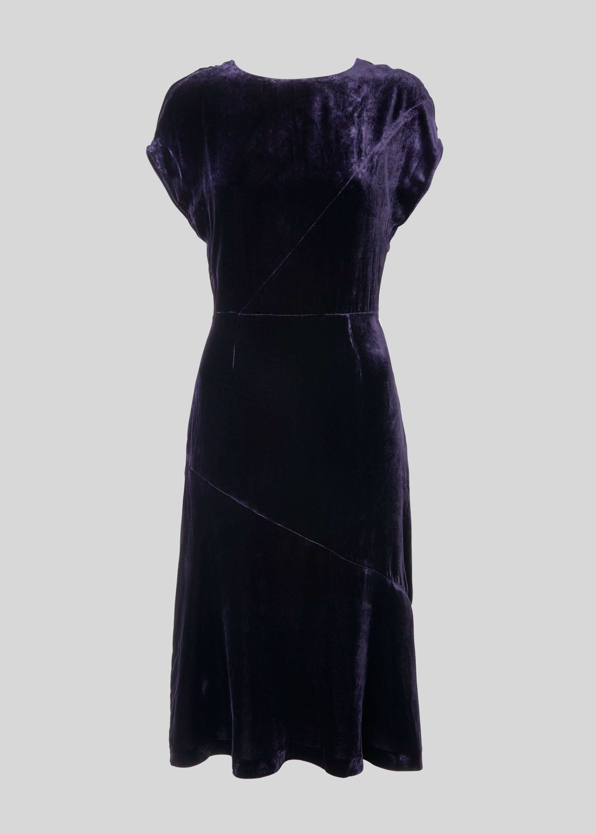 whistles purple velvet dress