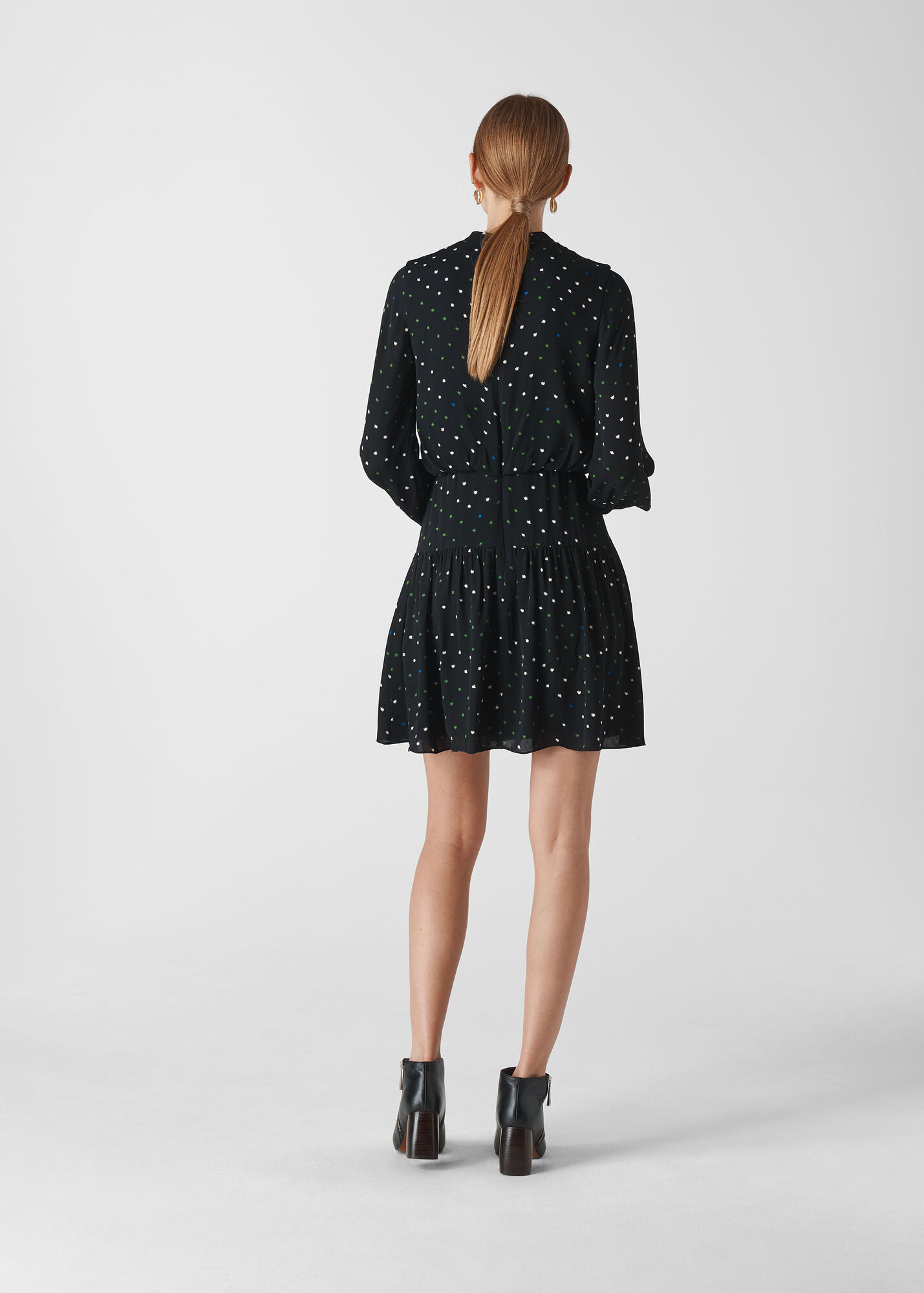 Black/Multi Millie Star Print Dress WHISTLES