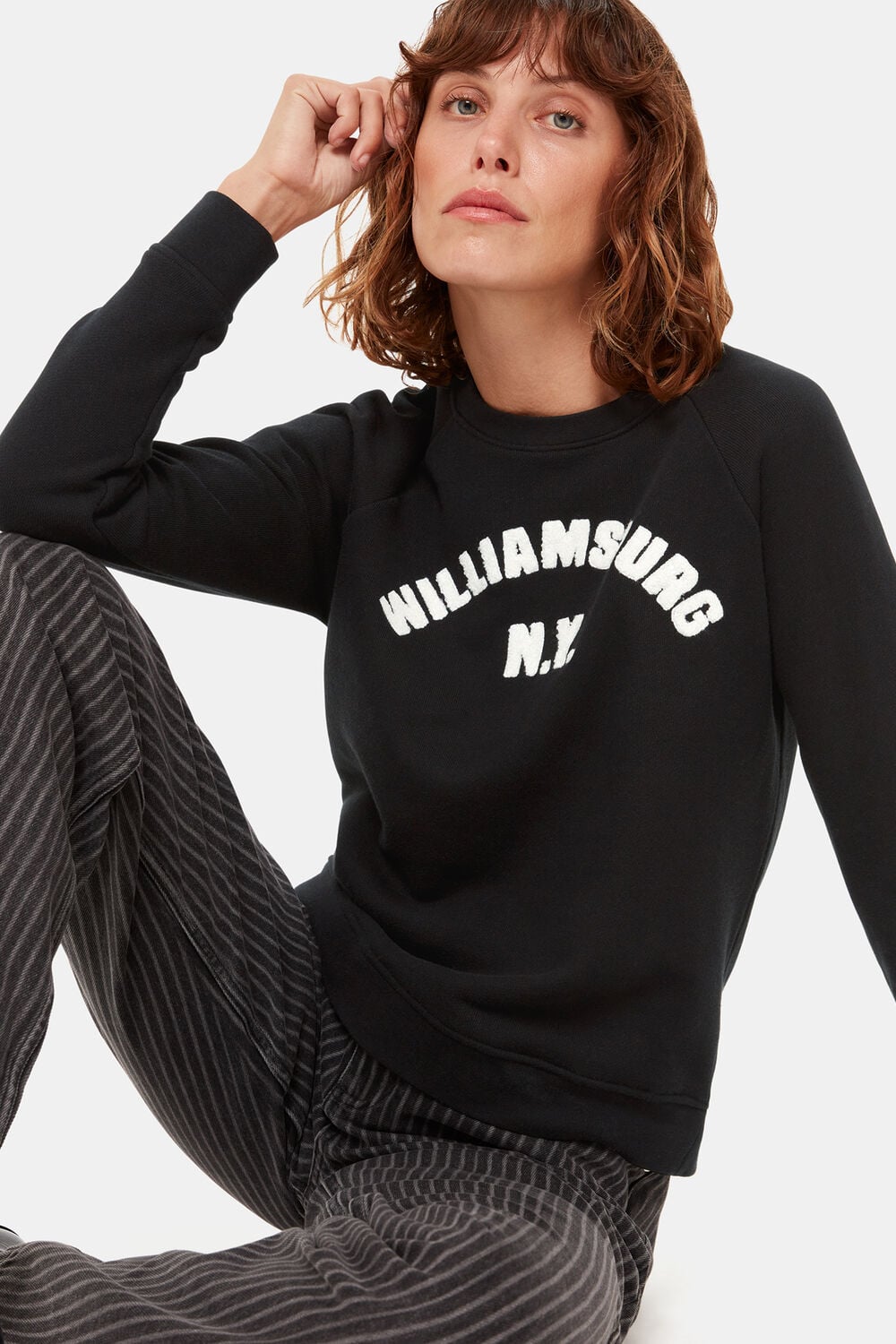 Black Williamsburg Logo Sweat