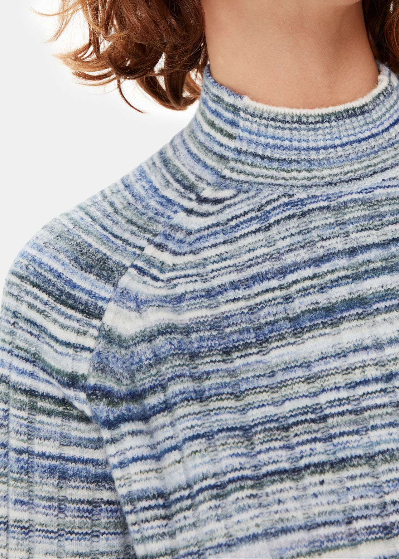 Space Dye Funnel Neck