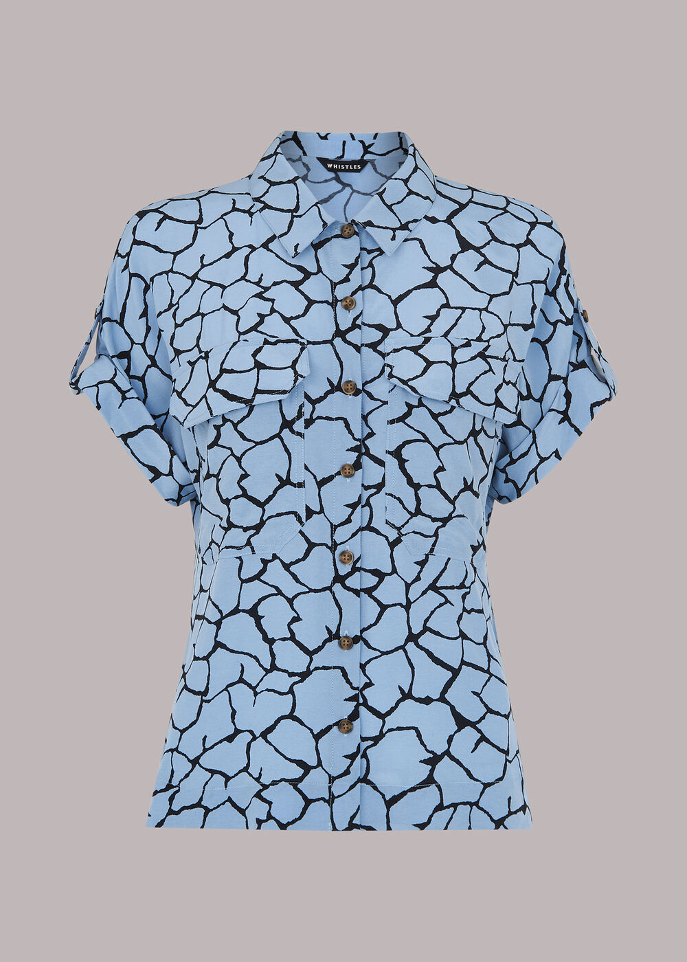 Giraffe Print Pocket Shirt