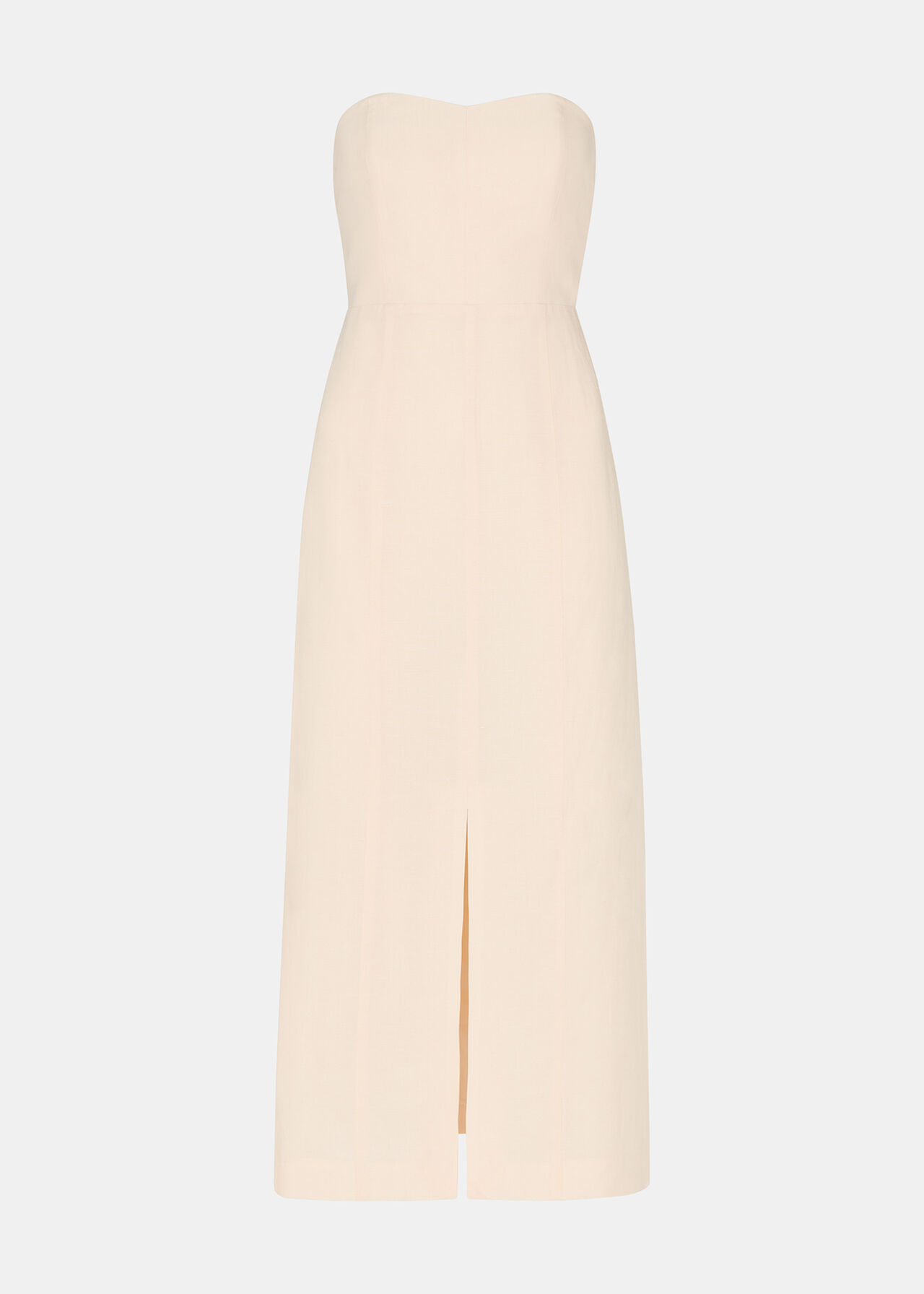 Bandeau Linen Blend Dress